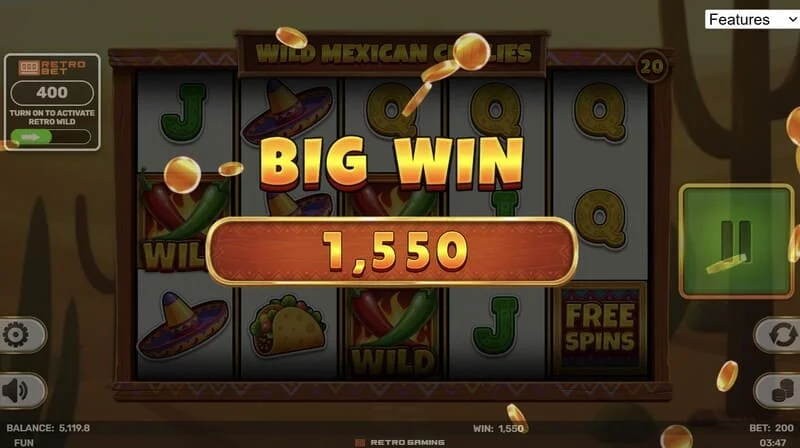 Wild Mexican Chillies - Kemenangan besar di Free Spins