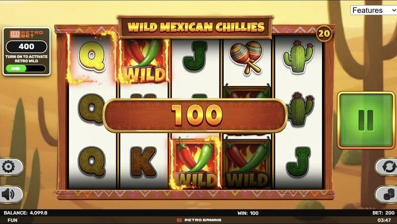 Wild Mexican Chillies - Wild pada grid dan payline